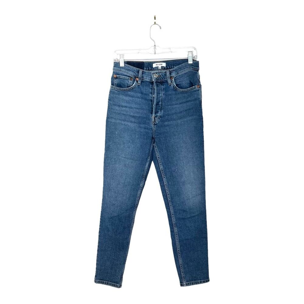 Re/Done COMFORT STRETCH HIGH RISE ANKLE CROP in Mid70s Size 27